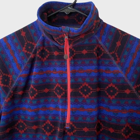 Eddie Bauer Quest Fleece Aztec Quarter-Zip Women's Large Long-Sleeve Pullover - Picture 5 of 12